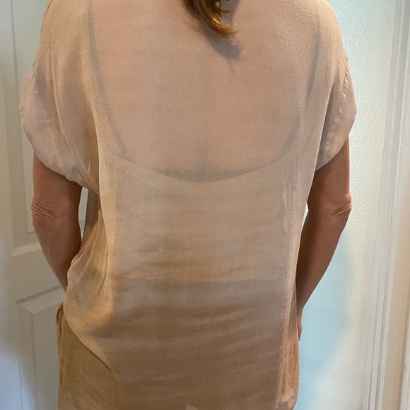 Raquel Allegra peach silk top - Picture 3 of 5